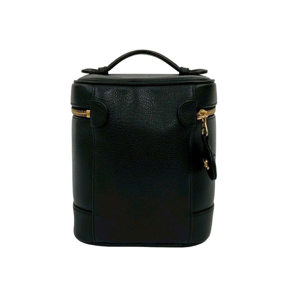 CHANEL Black Caviar Leather Logo Vanity Bag - Picture 3 of 9